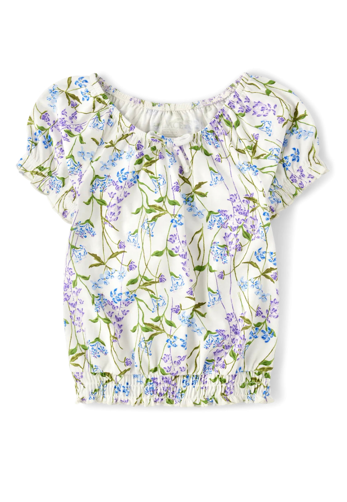 Girls Floral Smocked Top