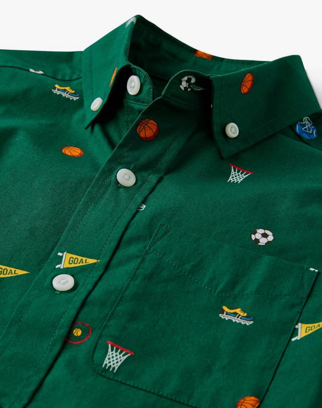 Boys Button Up Poplin Shirt