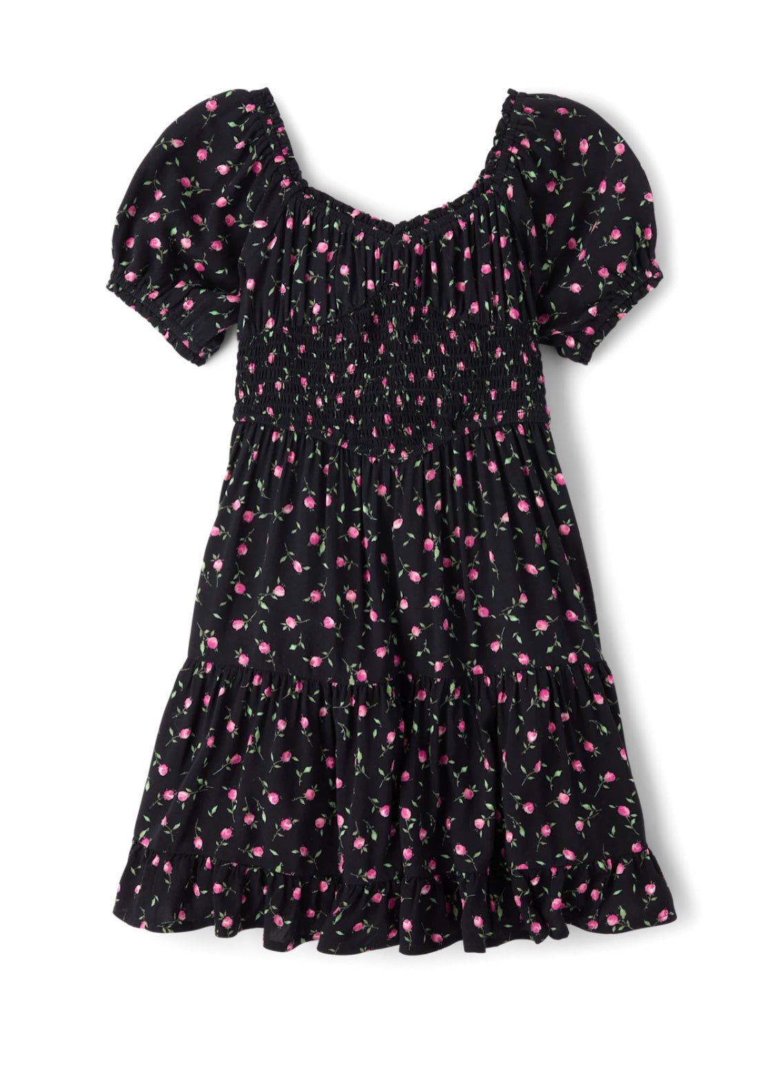 Tween Girls Floral Smocked Dress