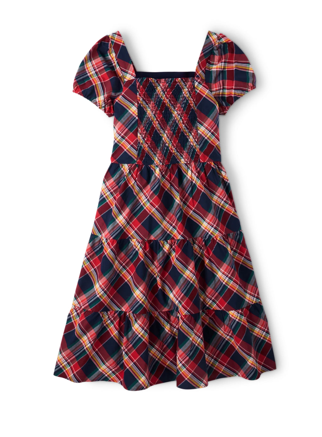Women’s Smocked Bodice Plaid Dress