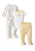 Baby 3-Piece Bodysuit Set— Size 0-3 Months.