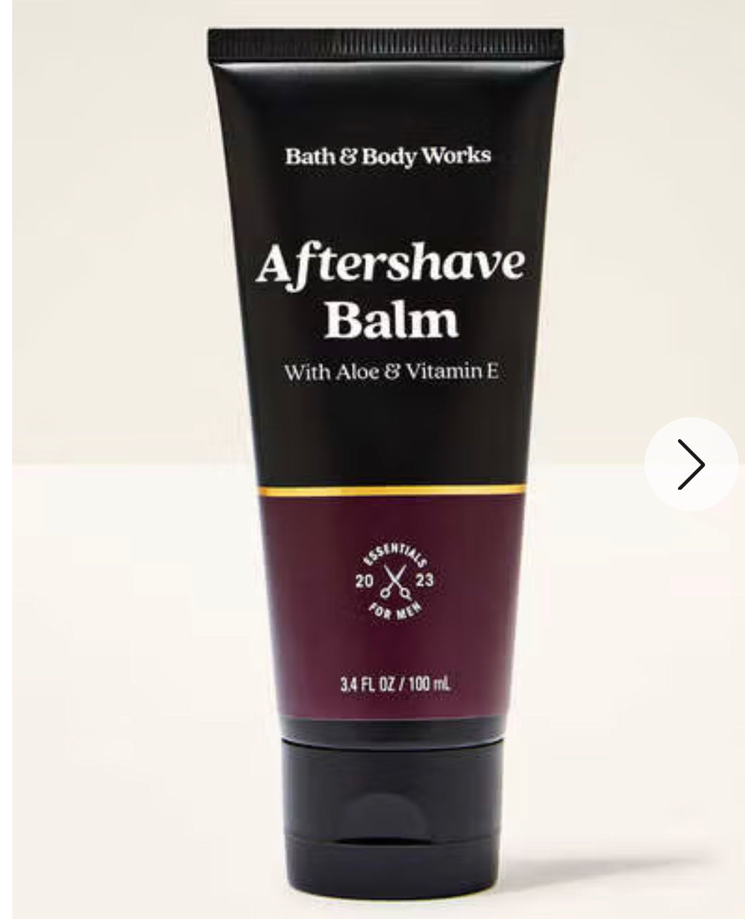 Men’s Aftershave Balm by Bath and Body Works.