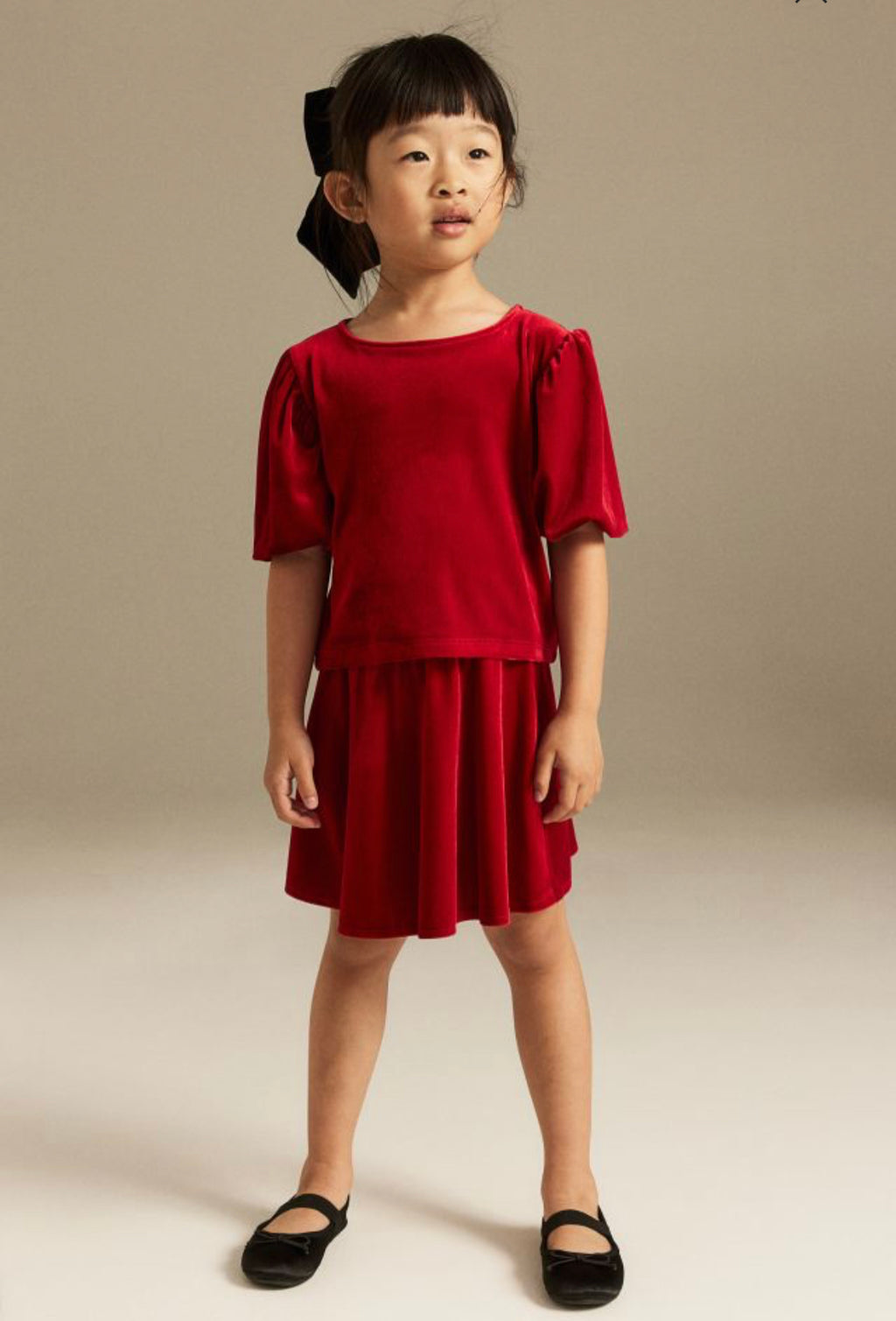 2-Piece Velvet Skirt & Top
