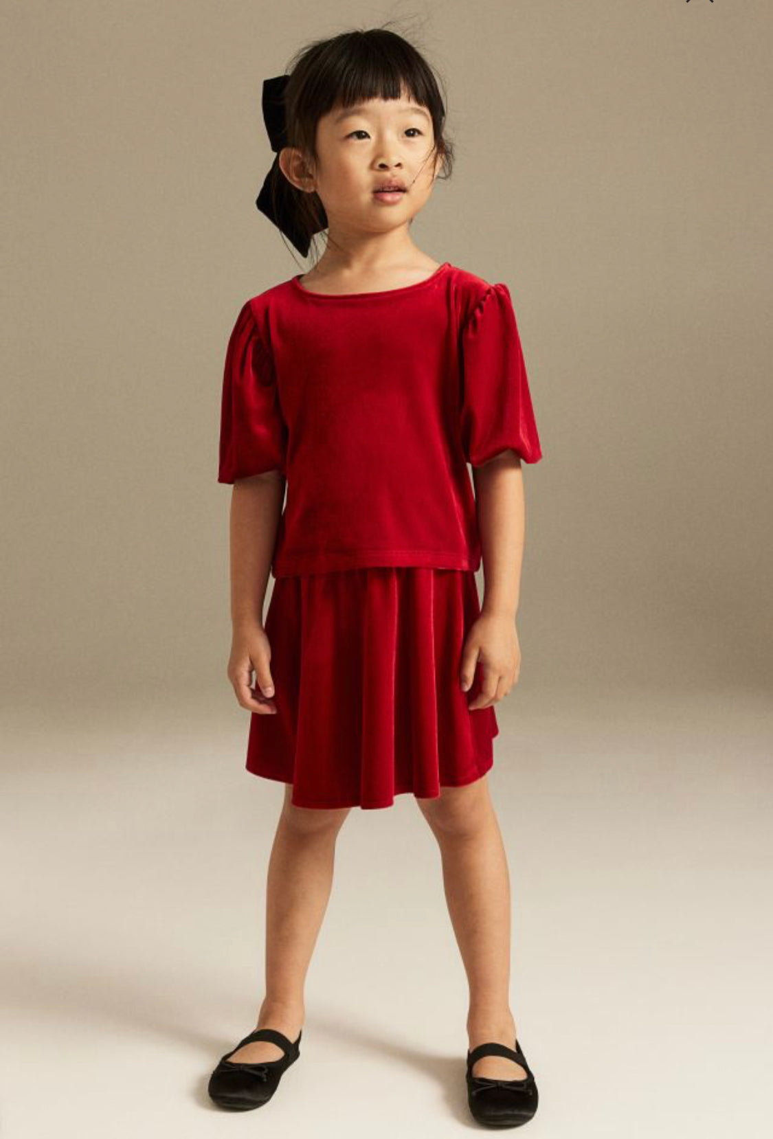 2-Piece Velvet Skirt & Top