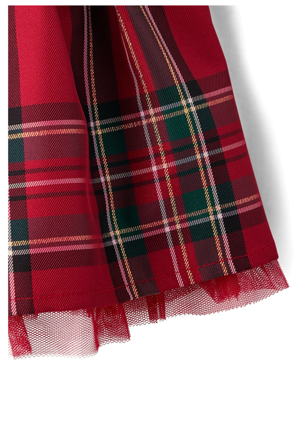 Toddler Girls Plaid Velour and Flare Dress.