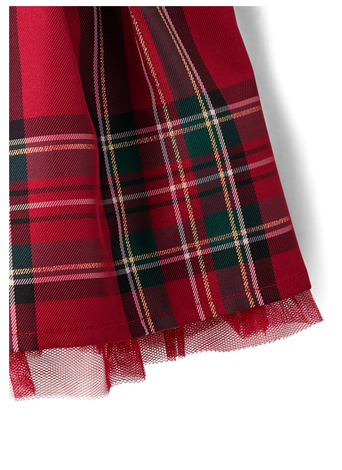 Toddler Girls Plaid Velour and Flare Dress.