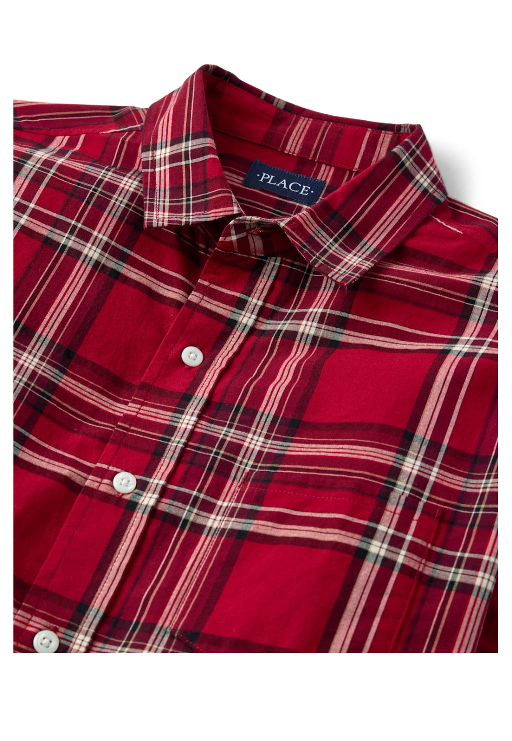 Men’s Place Plaid Cotton Button Up Shirt