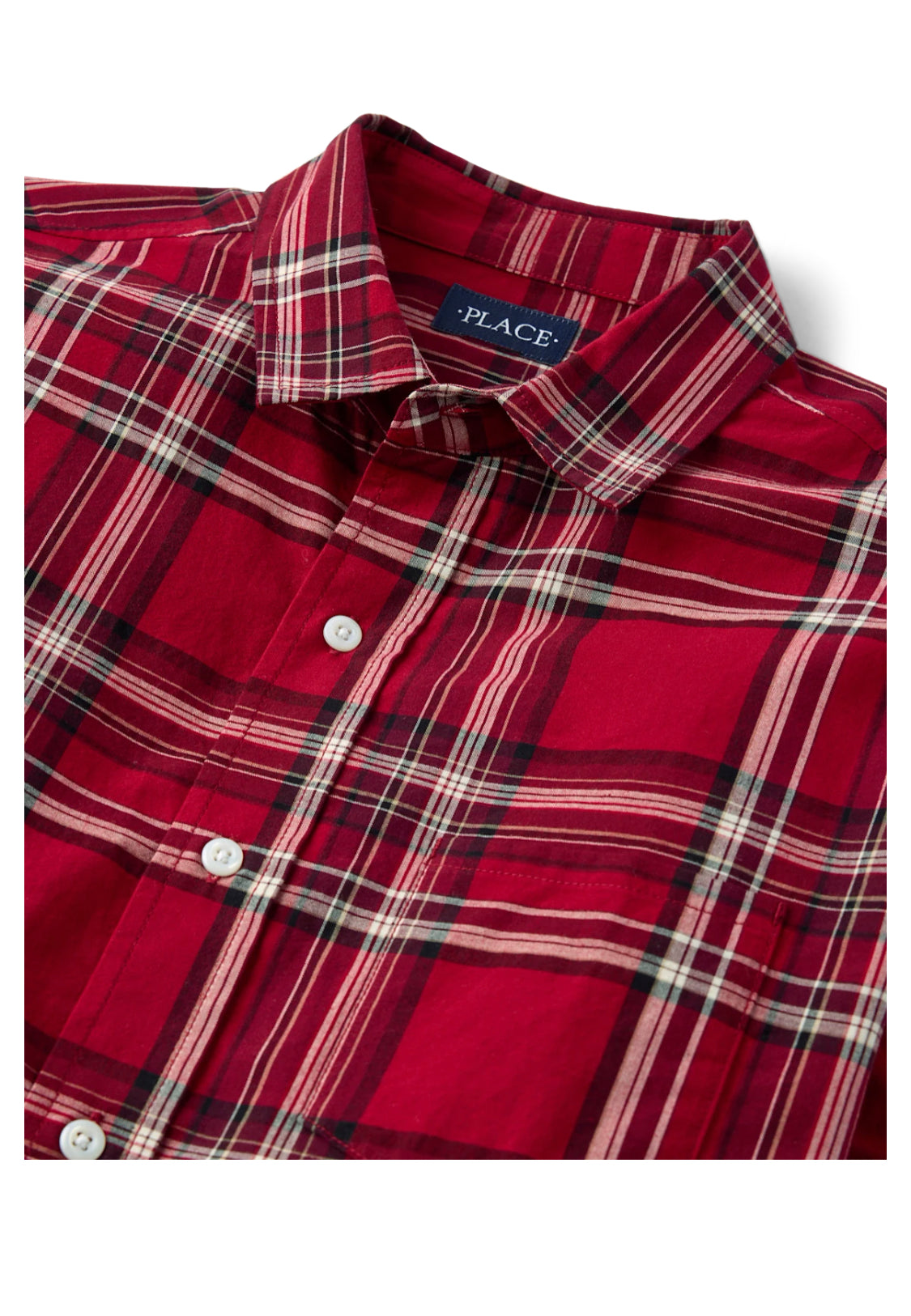 Men’s Place Plaid Cotton Button Up Shirt