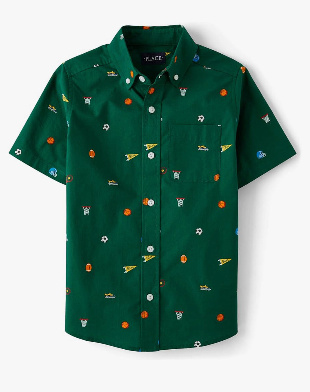 Boys Button Up Poplin Shirt