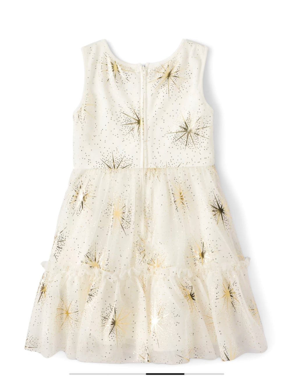 Girls Foil Star Mesh Raffle Dress.