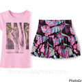 Girls Printed Tiered Skirt and Top- Size S5/6
