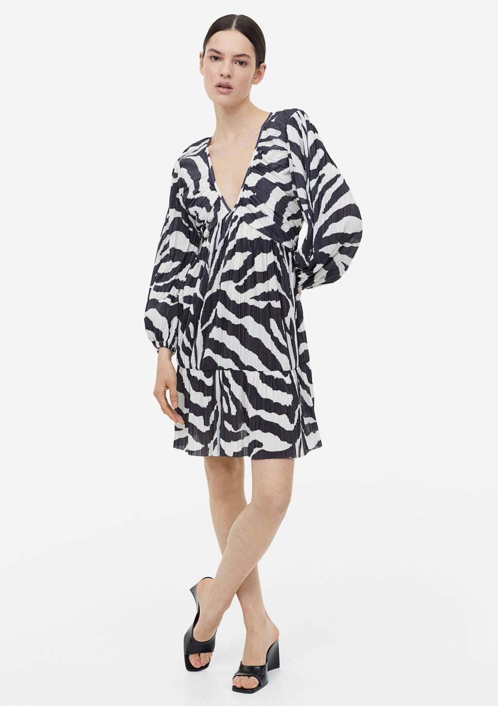 LWomen’s Long Sleeve Pleated Dress