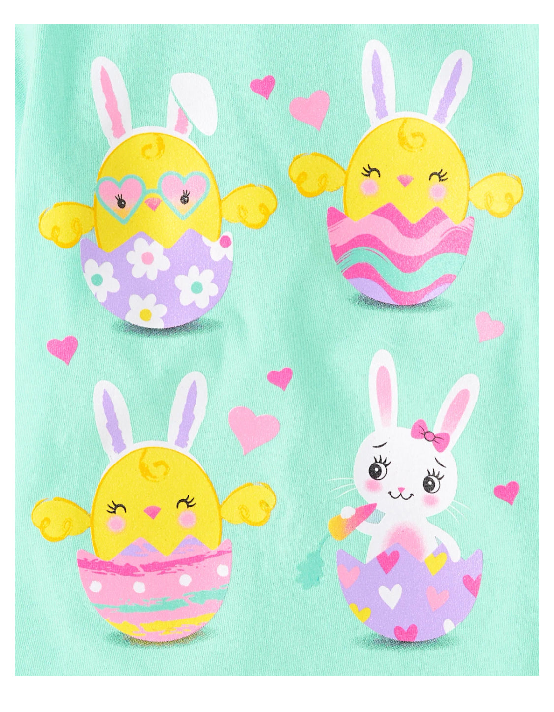 2- Pack Girls Easter Bunny Graphic Tees