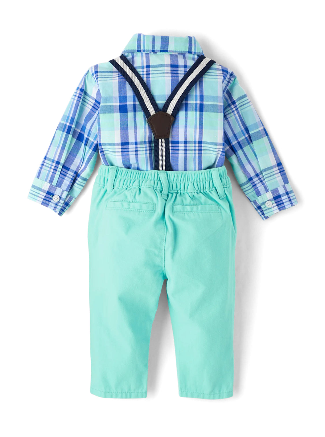 Baby Boys Plaid Poplin 3-piece Set.