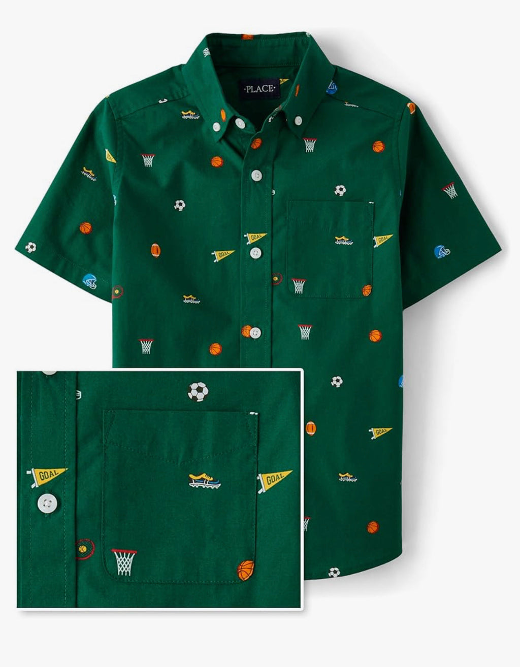 Boys Button Up Poplin Shirt