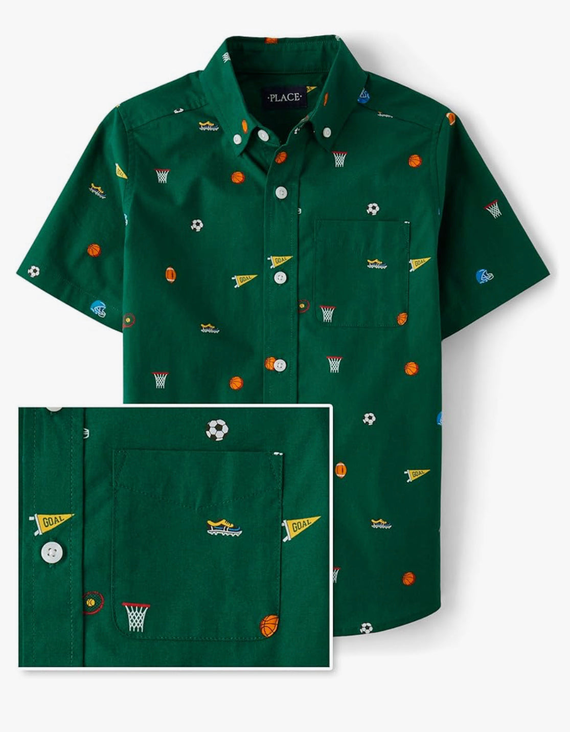Boys Button Up Poplin Shirt