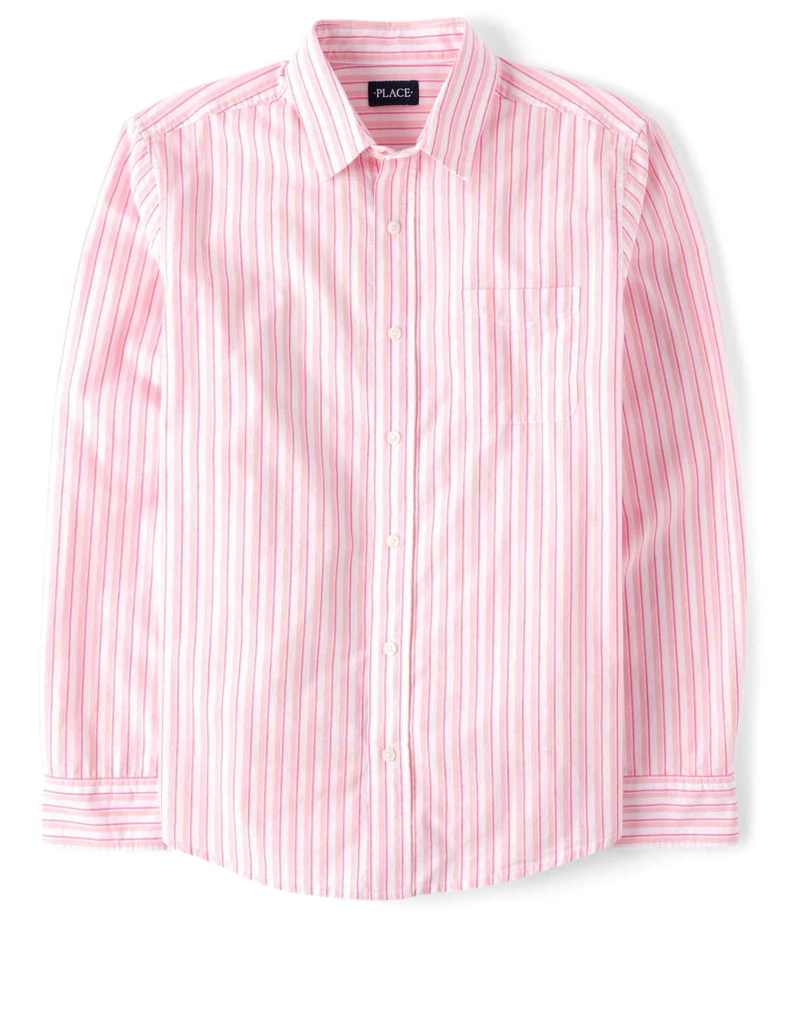 Men’s Place Striped Cotton Poplin Button Up Shirt