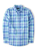 Men’s Place Plaid Cotton Button Up Shirt