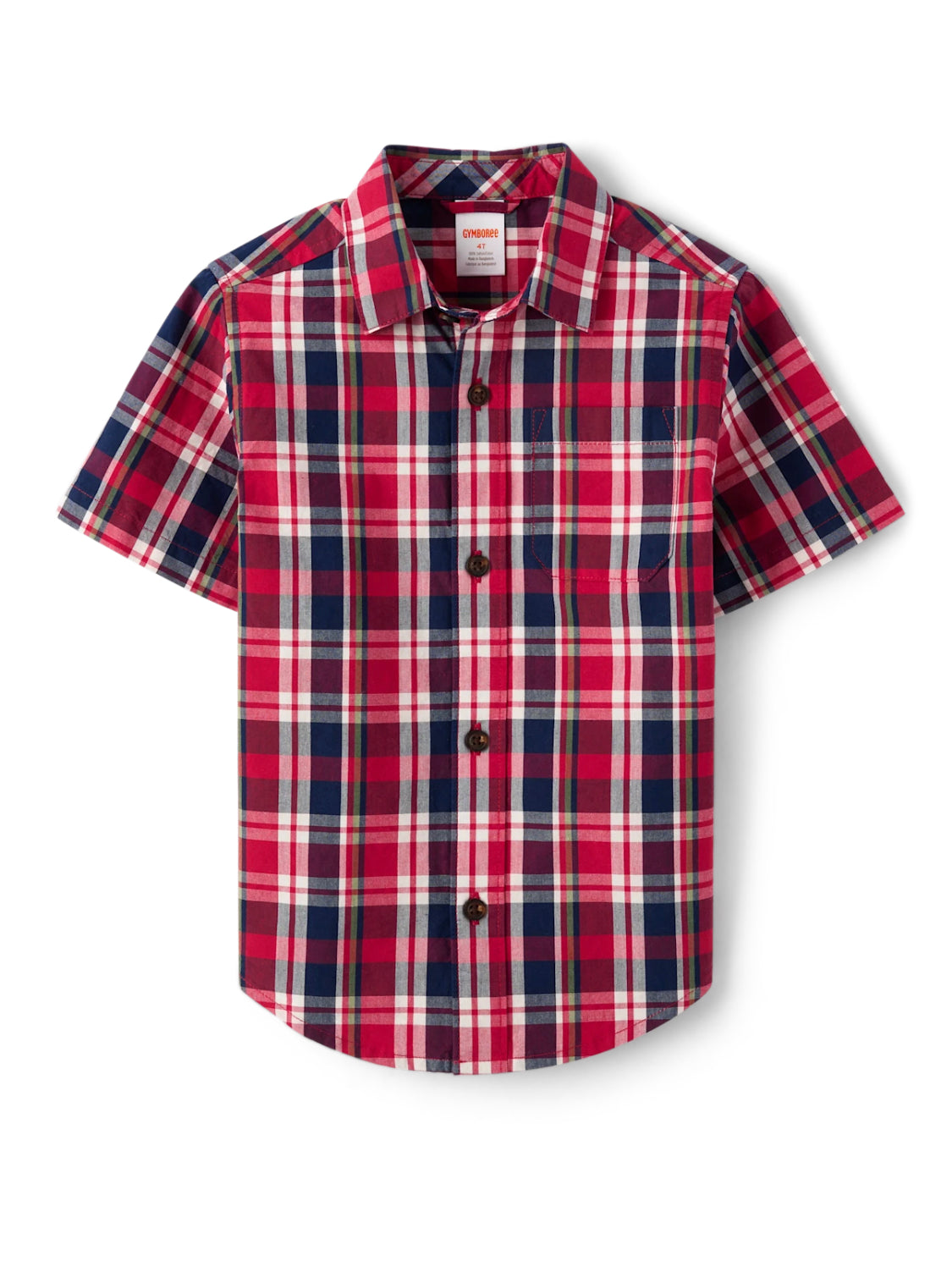 Boys Plaid Poplin Shirt by Gymboree (Teen size 10)