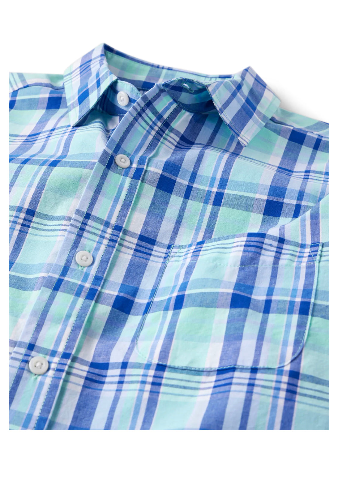 Men’s Place Plaid Cotton Button Up Shirt