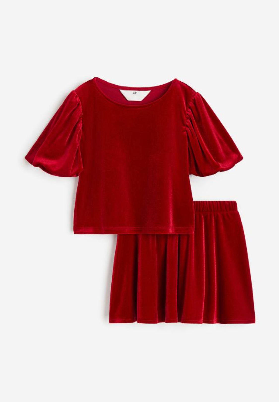 2-Piece Velvet Skirt & Top