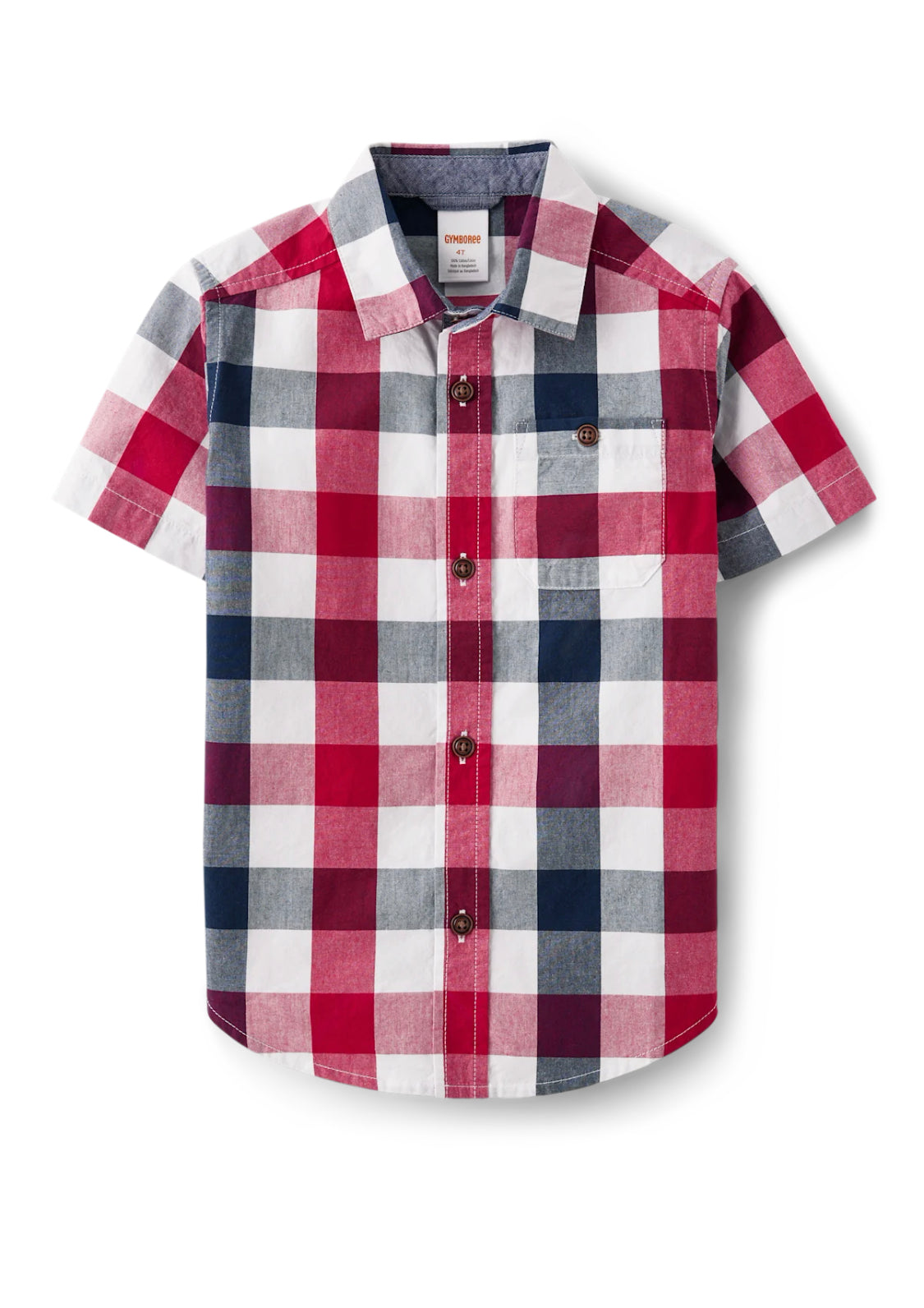 Toddler Boys Plaid Poplin Shirt