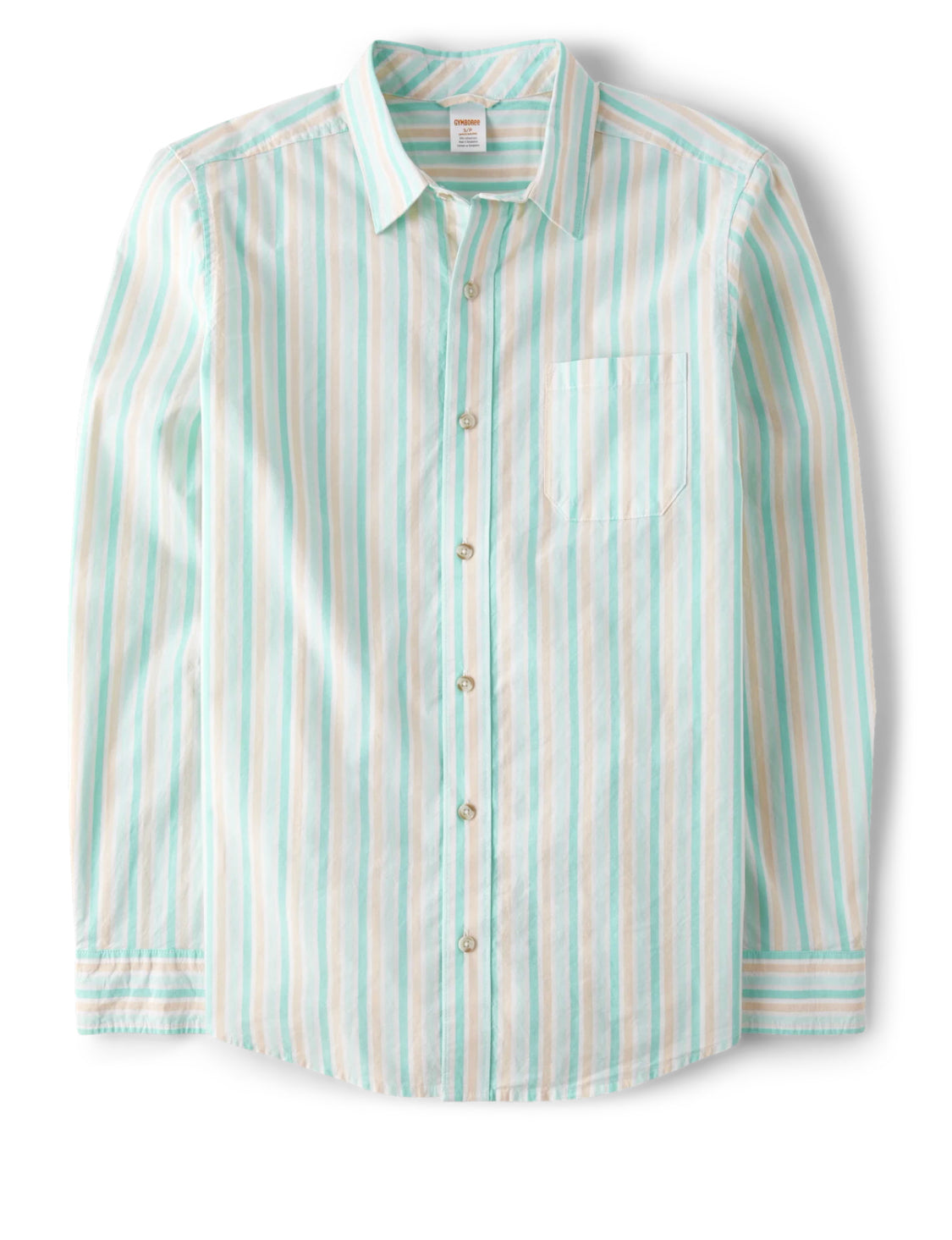 Men’s Gymboree Striped Cotton Poplin Button Up Shirt.