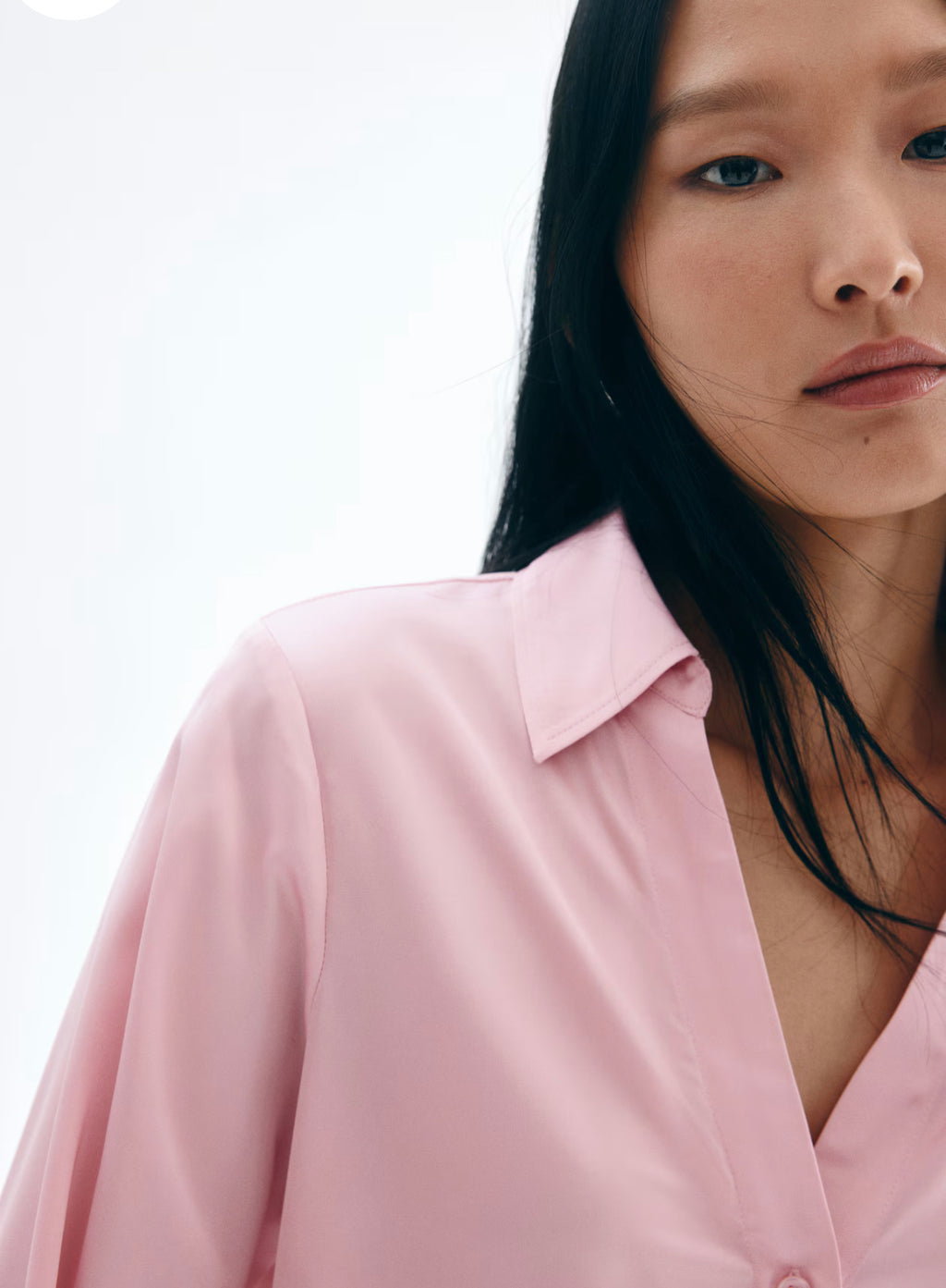 Women’s V-Neck Satin Shirt by H&M