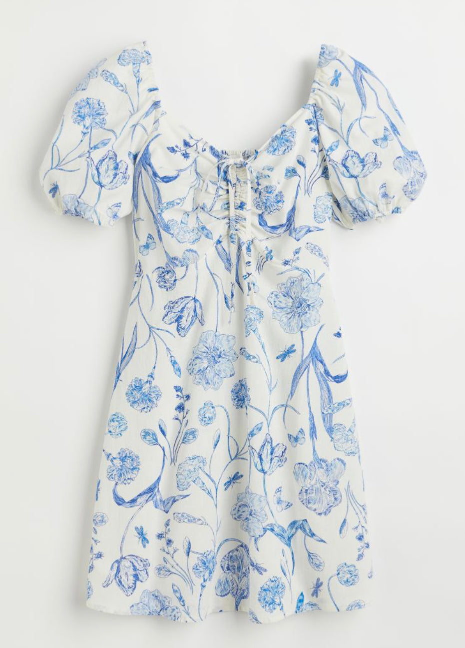 Women’s Puff Sleeve Floral Dress