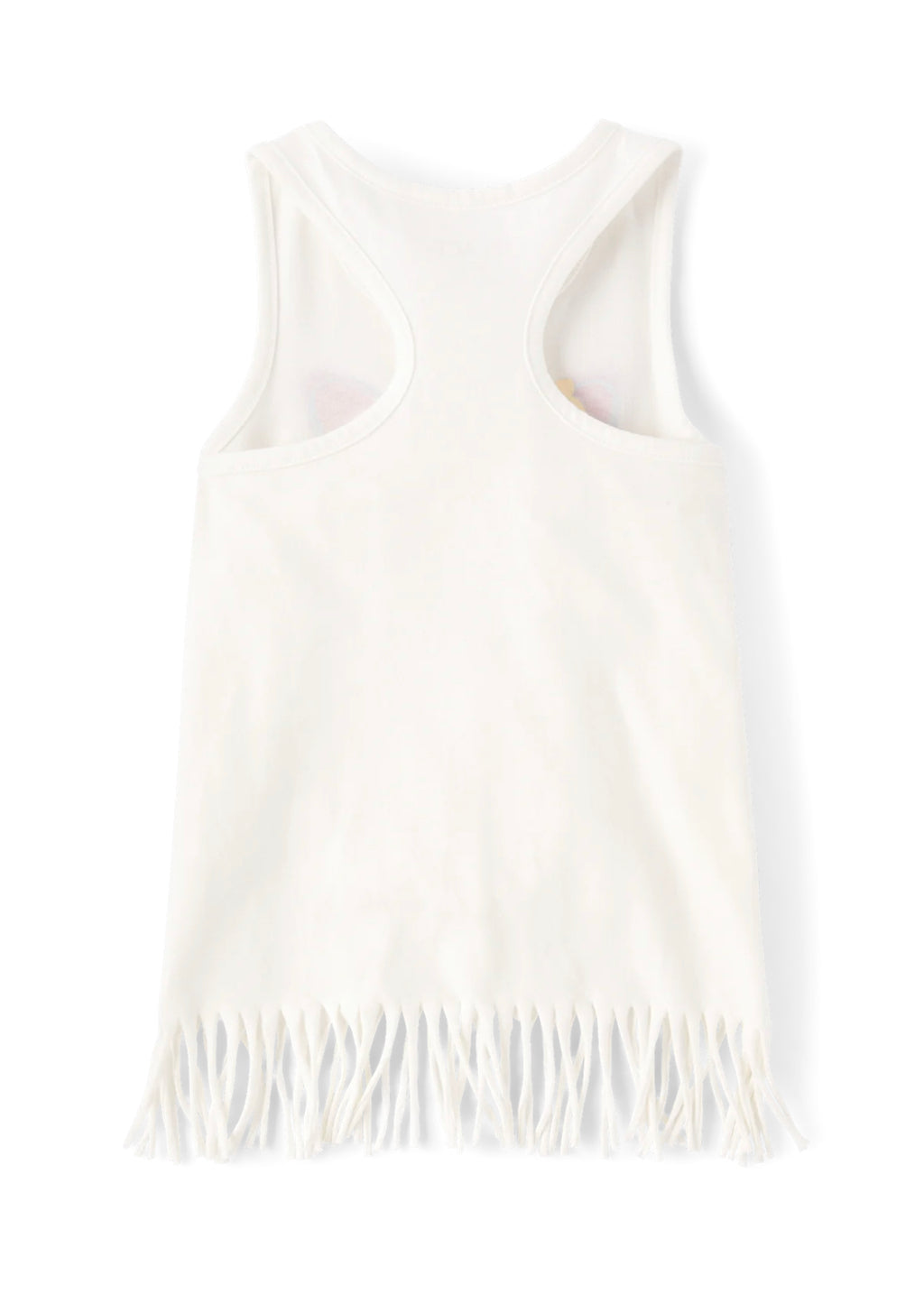 Girls Tank Top with Fringe at The Hems