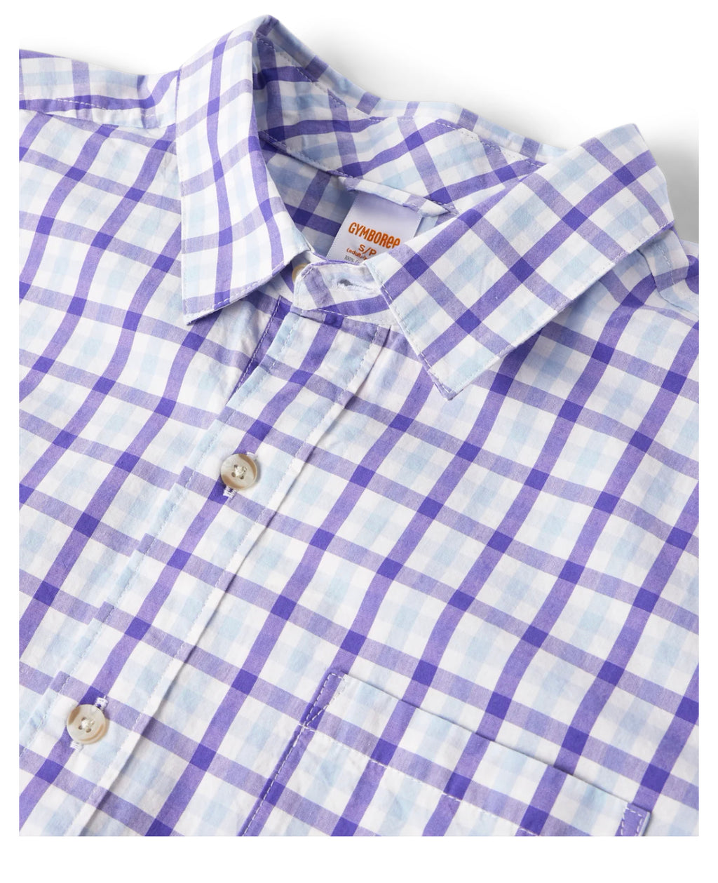 Men’s Gymboree Plaid Cotton Poplin Button Up Shirt.