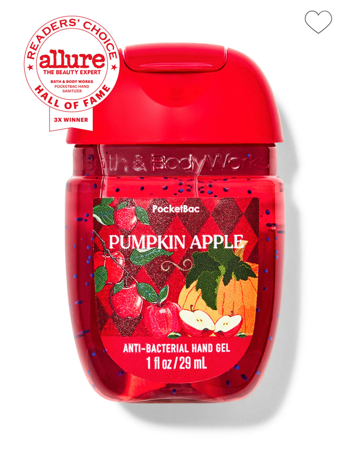 Pumpkin Apple PocketBac Hand Sanitizer by Bath and Body Works.