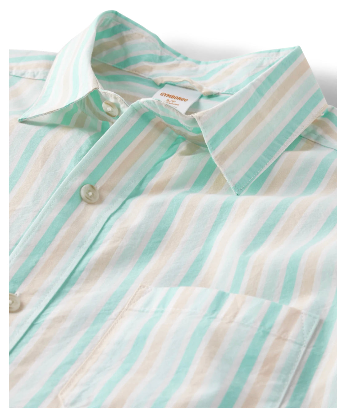 Men’s Gymboree Striped Cotton Poplin Button Up Shirt.