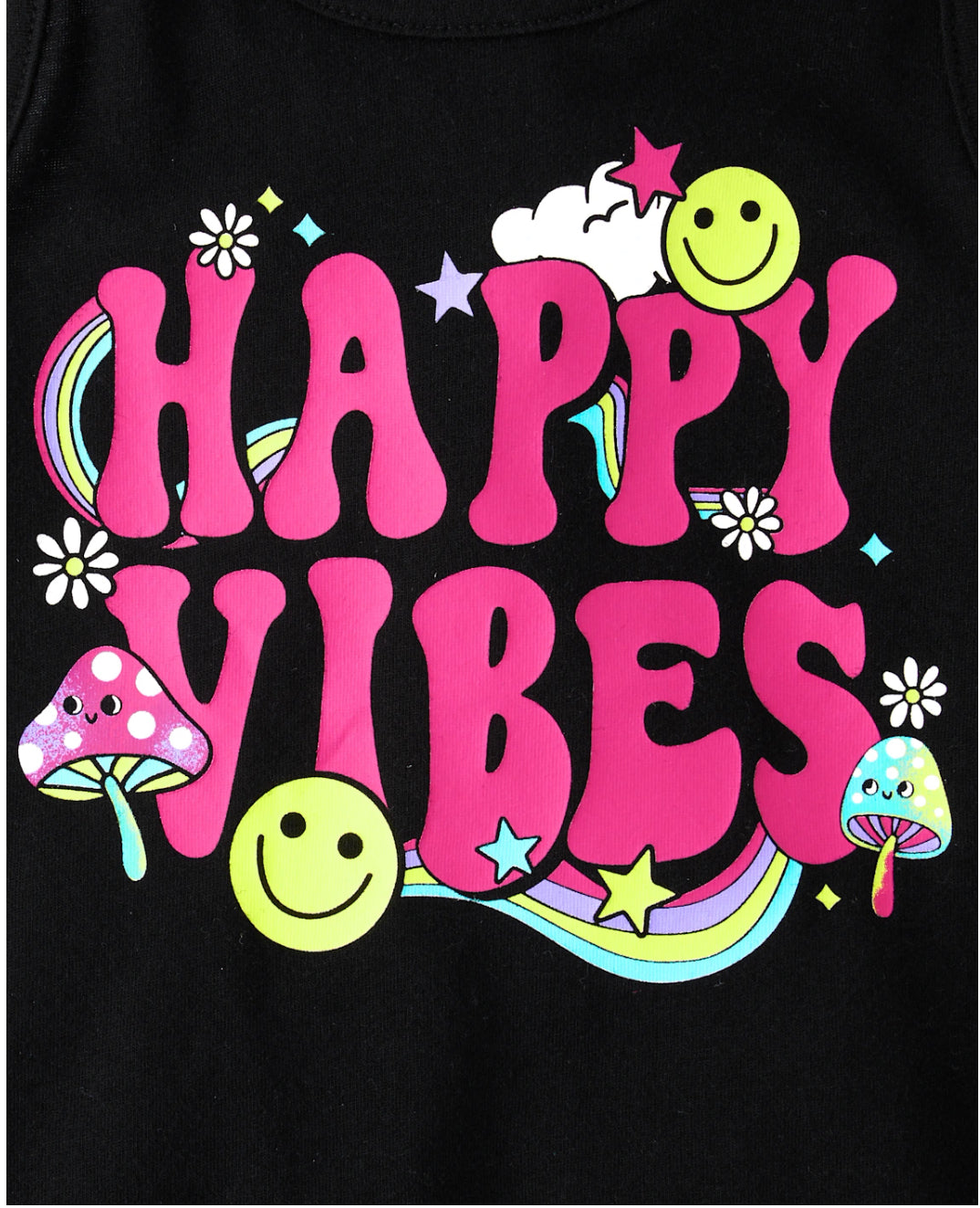 Girls Happy Vibes Fringe Tank Top 2-Pack