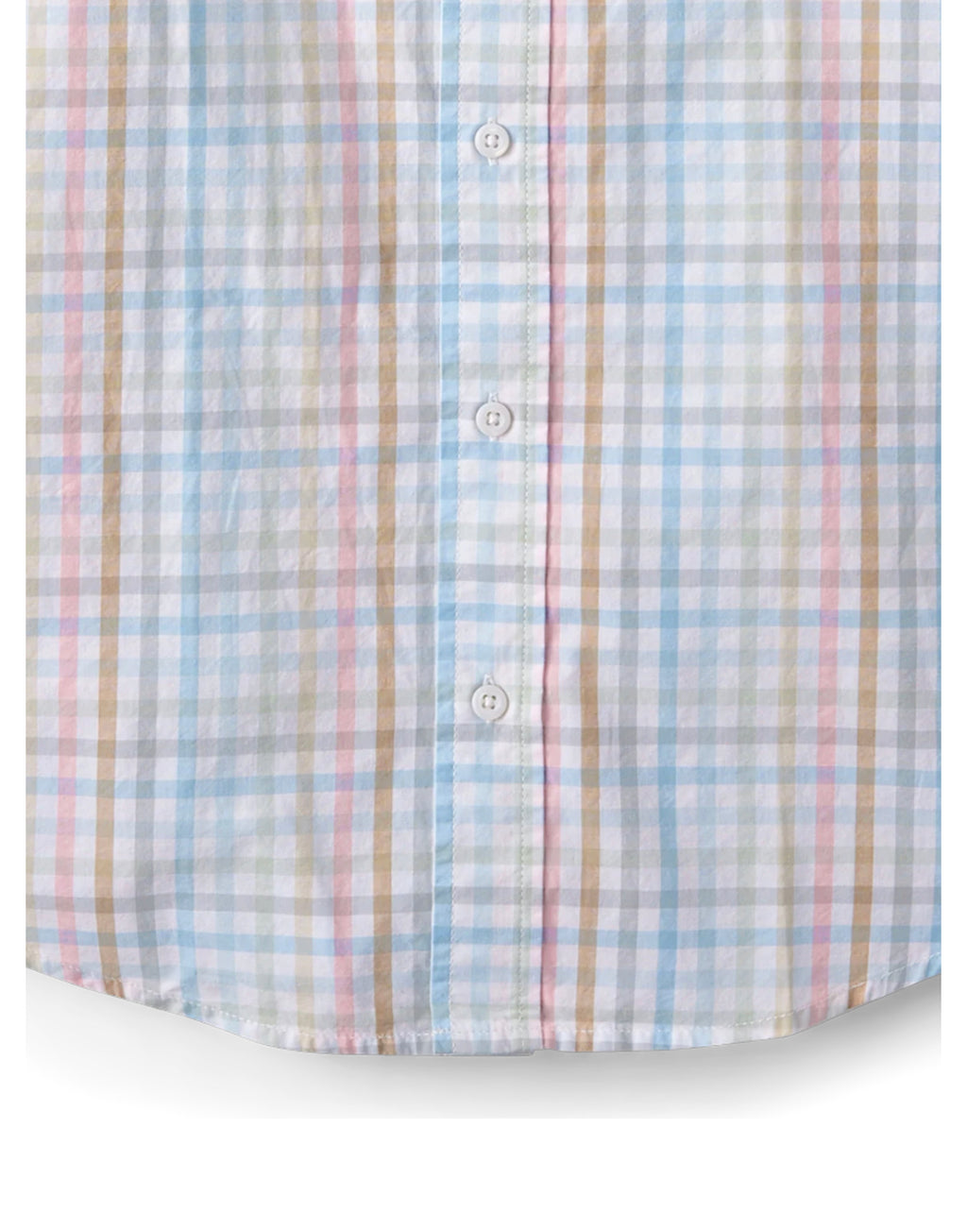 Men’s Place Gingham Poplin Short Sleeve Shirt.