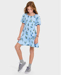 Girls Floral Smocked Ruffle Dress.