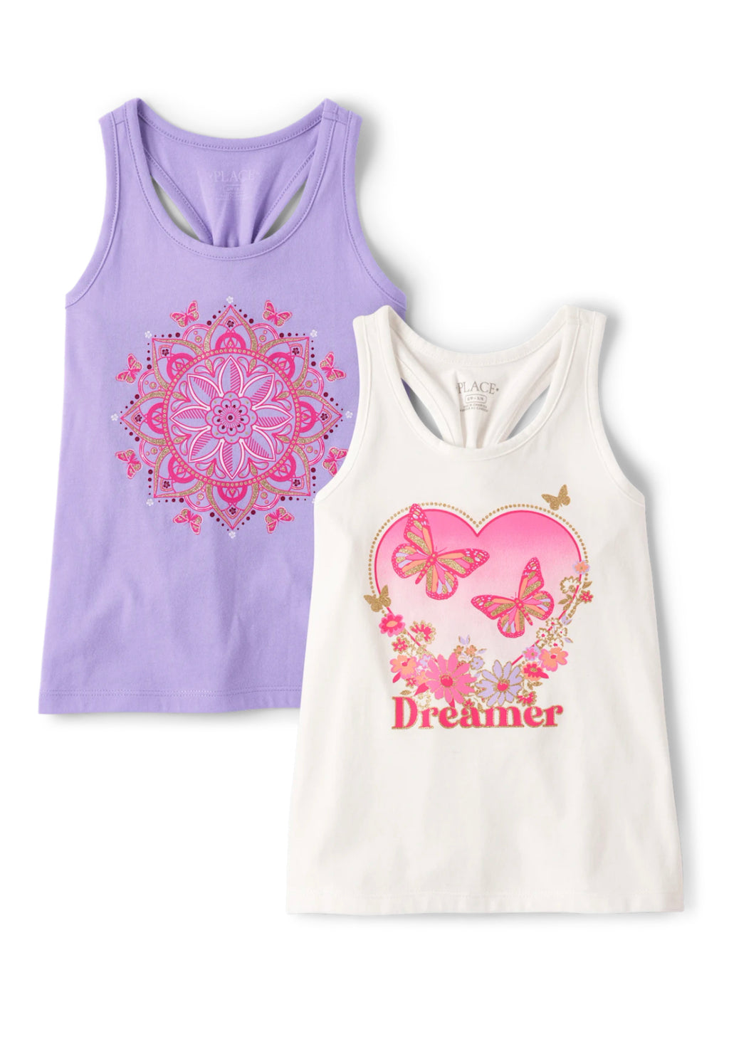 Girls Dreamer Knot Back Tank Top 2-Pack