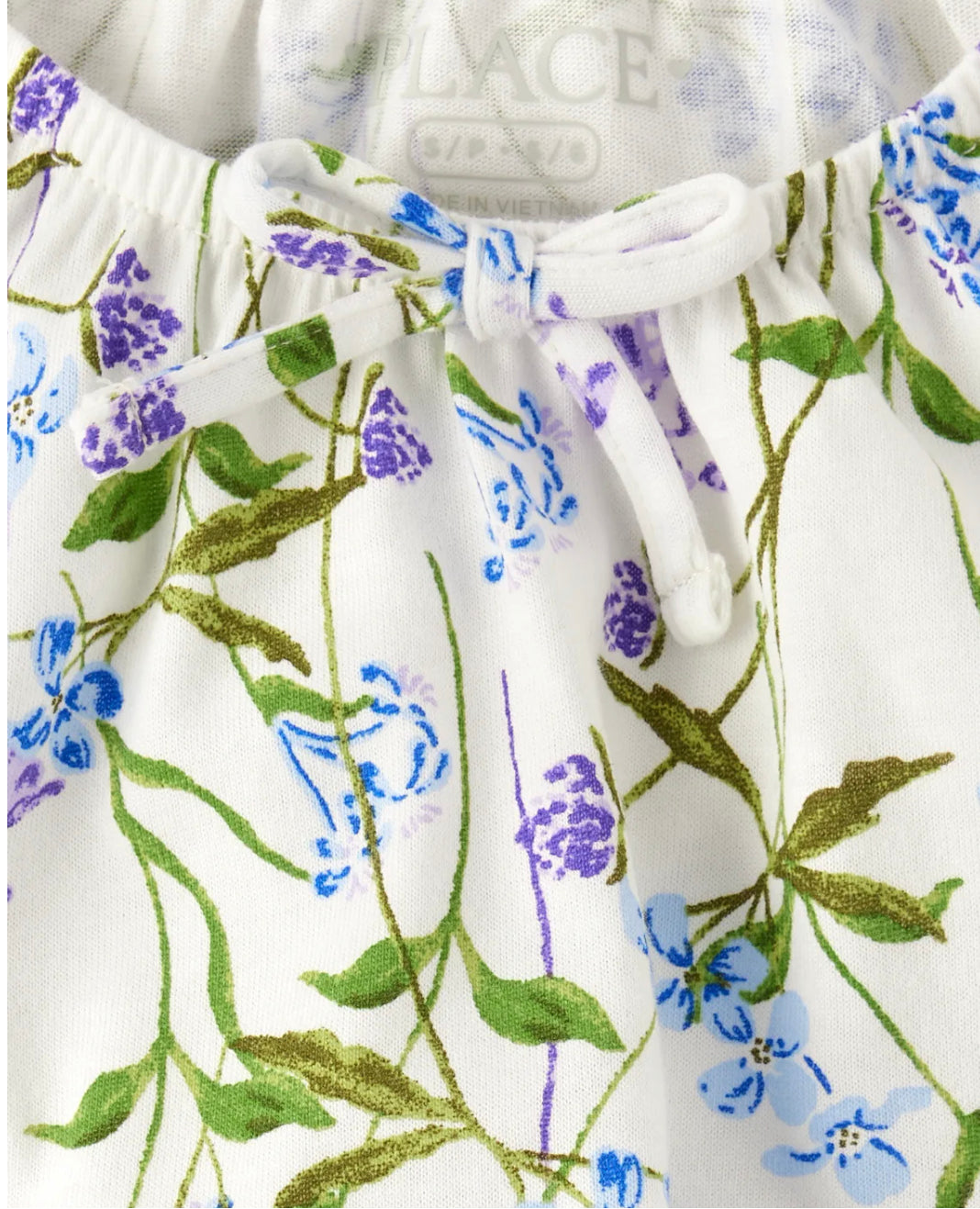 Girls Floral Smocked Top