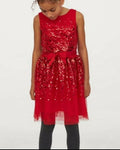 Sequined Sleeveless Tulle Dress