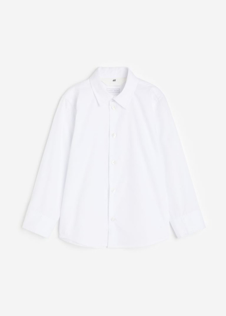 Boys Long Sleeve White Shirts by H&M