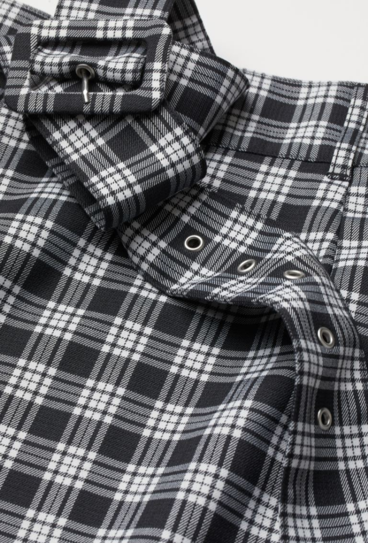 Belted Checked Mini Skirt by H&M