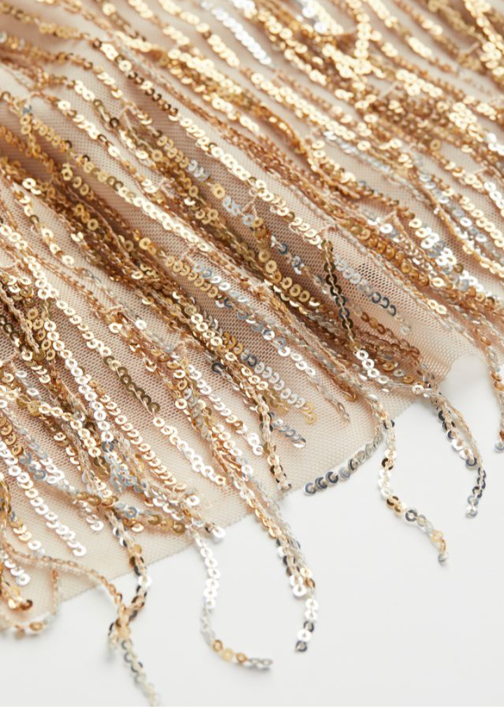 Women’s Sequined Tank Frayed Dress
