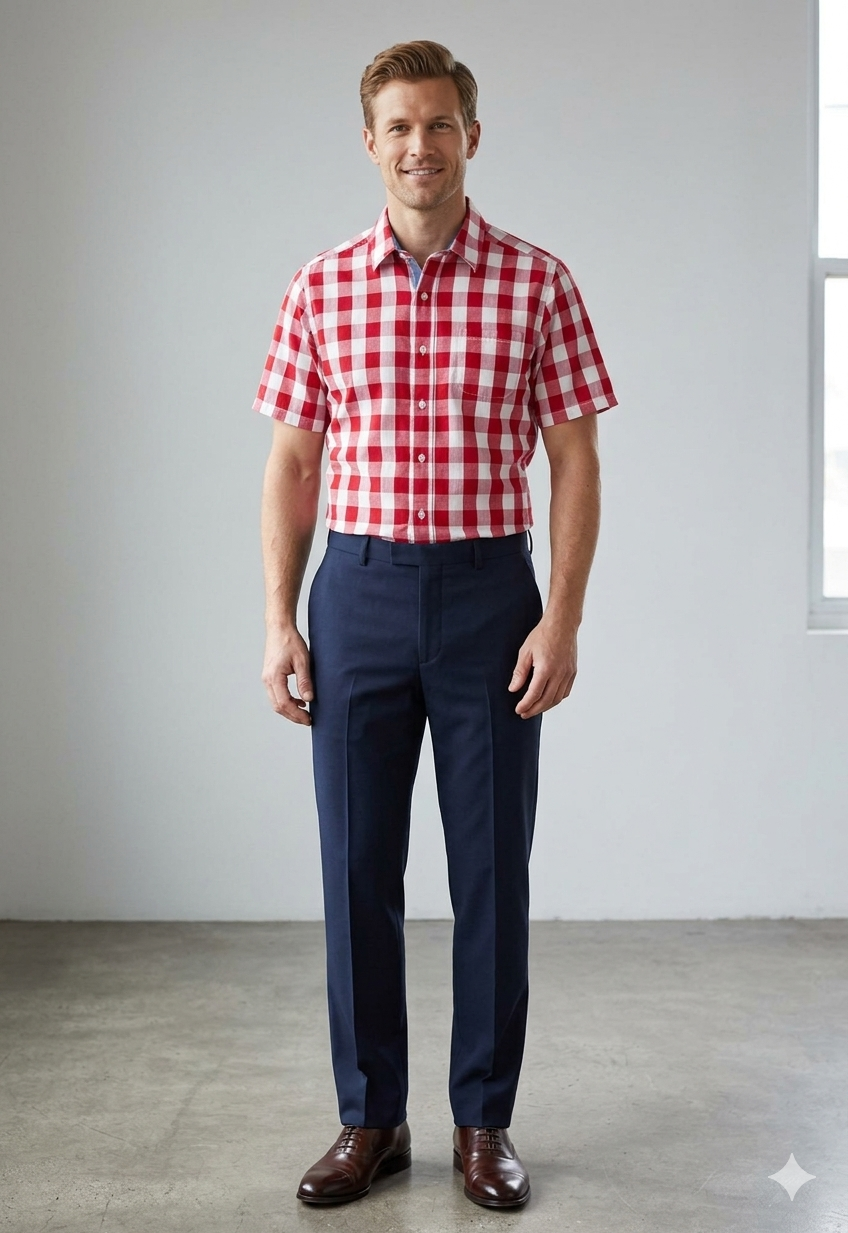 Men’s Gymboree Gingham Button Up Shirt.