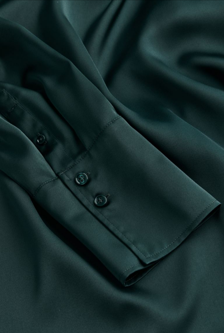 Women's V-Neck Satin Dress by H&M