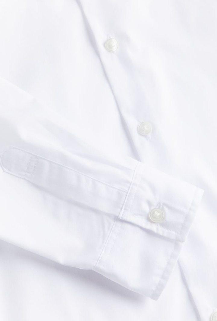 Boys Long Sleeve White Shirts by H&M