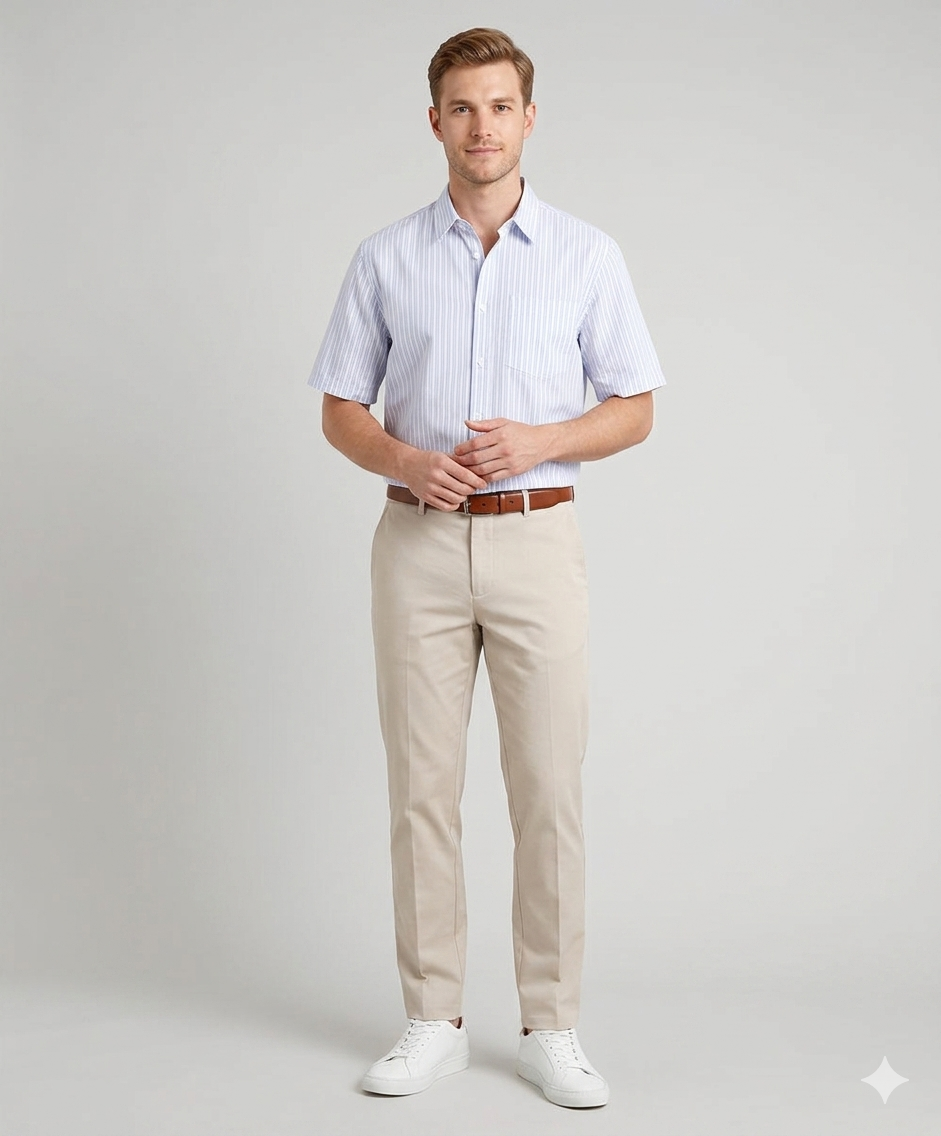 Men’s H&M Striped Cotton Shirt.