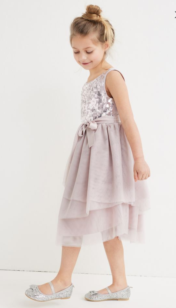 Belted Tulle Dress by H&M