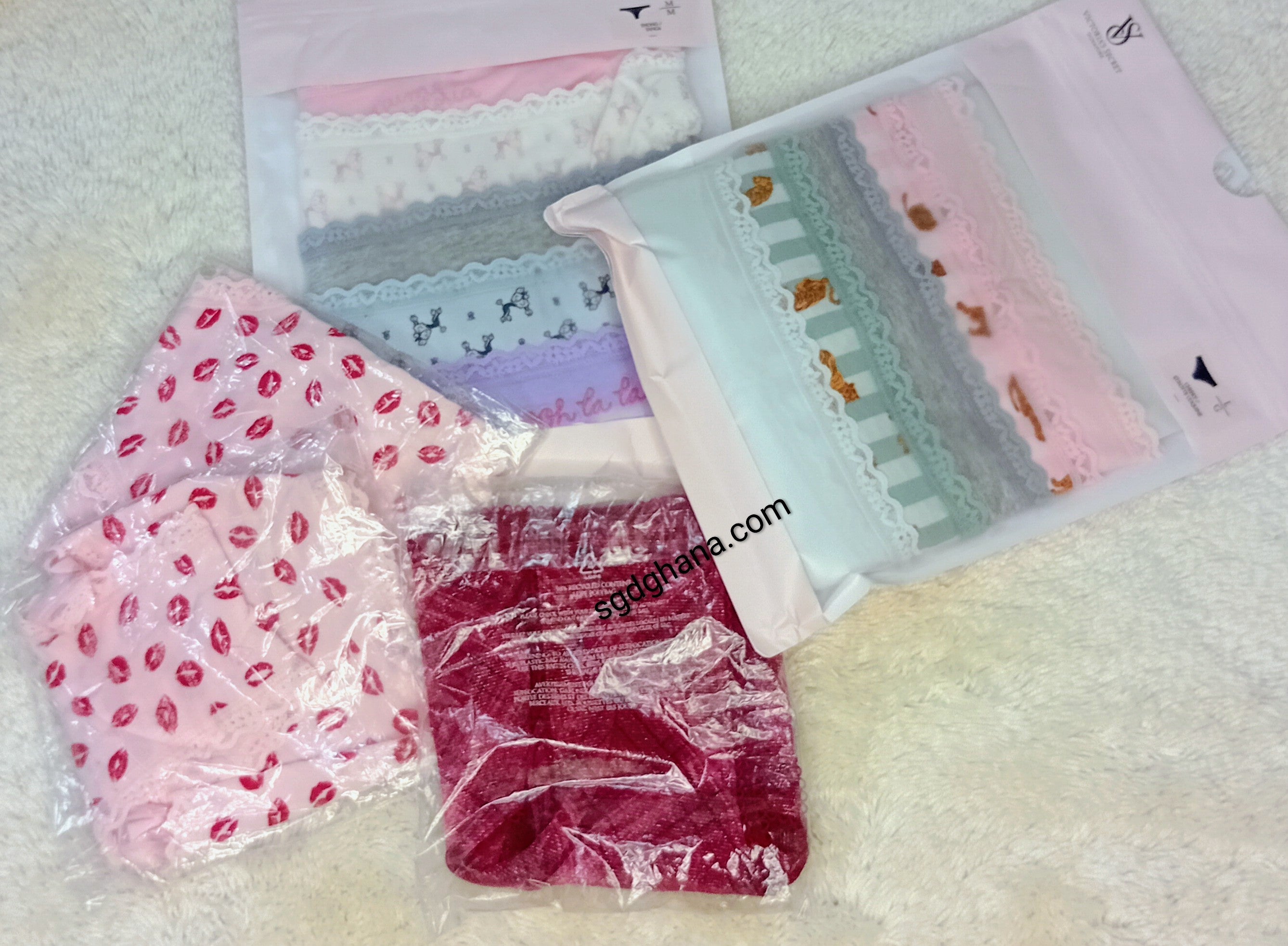 Women’s 5-Pack Cotton Lace-Trim Thong Panty by Victoria’s Secret.