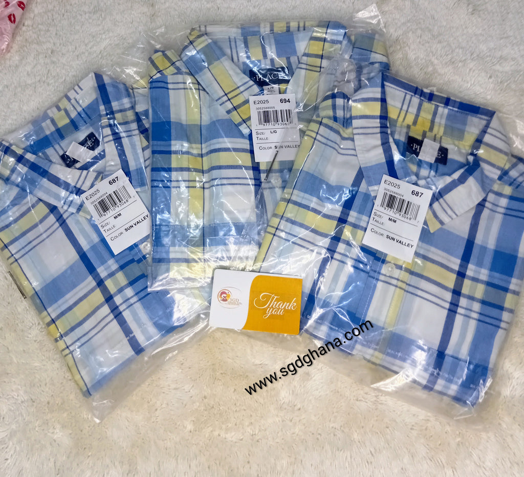 Men’s Place Plaid Cotton Poplin Button Up Shirt