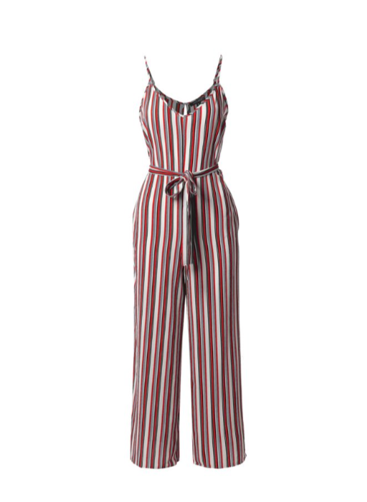 Women’s Belted Chiffon Romper